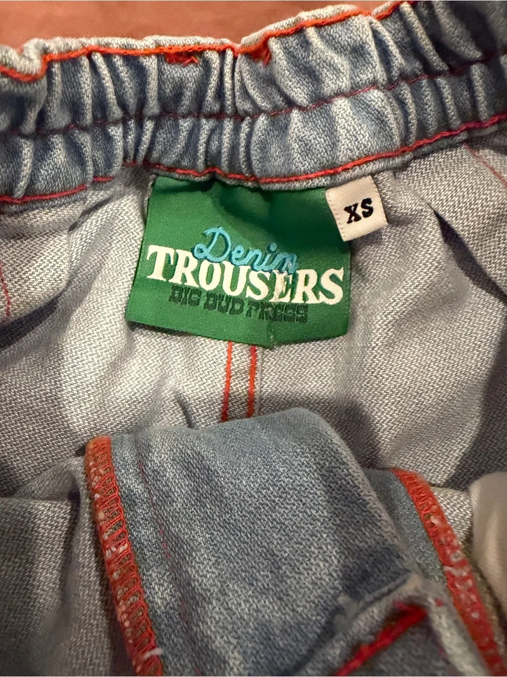 Big Bud Press Denim Trouser Shorts Light Blue Denim High-Waist